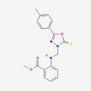 methyl 2-({[5-(4-methylphenyl)-2-thioxo-1,3,4-oxadiazol-3(2H)-yl]methyl}amino)benzoate