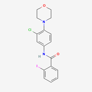 molecular formula C17H16ClIN2O2 B12451545 N-[3-chloro-4-(morpholin-4-yl)phenyl]-2-iodobenzamide 