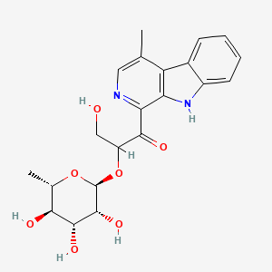 3-hydroxy-1-(4-methyl-9H-pyrido[3,4-b]indol-1-yl)-2-[(2S,3R,4R,5R,6S)-3,4,5-trihydroxy-6-methyloxan-2-yl]oxypropan-1-one