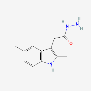 molecular formula C12H15N3O B12451571 2-(2,5-dimethyl-1H-indol-3-yl)acetohydrazide CAS No. 21909-53-5