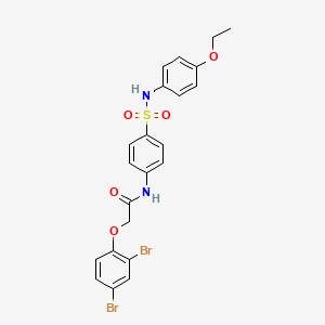 molecular formula C22H20Br2N2O5S B12451596 2-(2,4-dibromophenoxy)-N-{4-[(4-ethoxyphenyl)sulfamoyl]phenyl}acetamide 