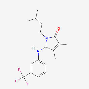 3,4-dimethyl-1-(3-methylbutyl)-5-{[3-(trifluoromethyl)phenyl]amino}-1,5-dihydro-2H-pyrrol-2-one