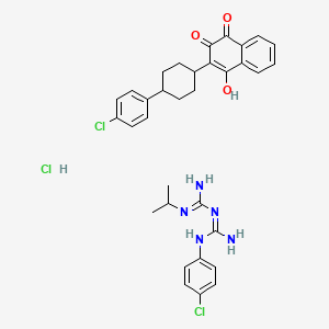 molecular formula C33H36Cl3N5O3 B1245164 Malarone (TN) 