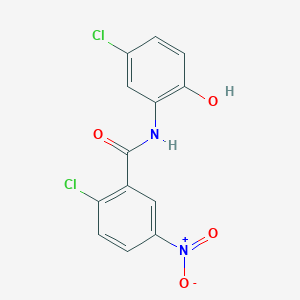 molecular formula C13H8Cl2N2O4 B12451656 2-chloro-N-(5-chloro-2-hydroxyphenyl)-5-nitrobenzamide CAS No. 16398-08-6