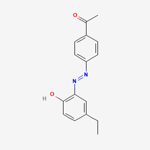 molecular formula C16H16N2O2 B12451676 1-{4-[(E)-(5-ethyl-2-hydroxyphenyl)diazenyl]phenyl}ethanone 