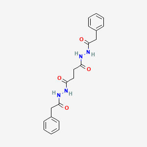 molecular formula C20H22N4O4 B12451695 N'~1~,N'~4~-bis(phenylacetyl)butanedihydrazide 