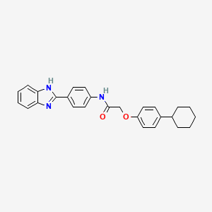 molecular formula C27H27N3O2 B12451700 N-[4-(1H-benzimidazol-2-yl)phenyl]-2-(4-cyclohexylphenoxy)acetamide 