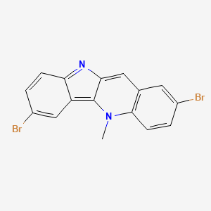 molecular formula C16H10Br2N2 B1245172 2,7-Dibromocryptolepine 