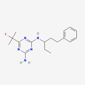 molecular formula C17H24FN5 B1245179 n2-(1-Ethyl-3-phenylpropyl)-6-(1-fluoro-1-methylethyl)-1,3,5-triazine-2,4-diamine 