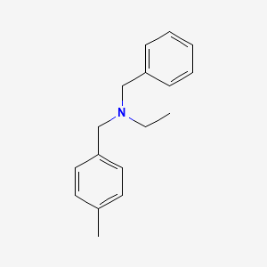 molecular formula C17H21N B12451790 N-benzyl-N-(4-methylbenzyl)ethanamine 