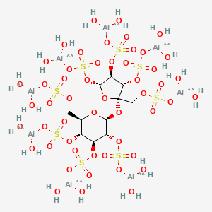 molecular formula C11H44Al8O51S8 B12451806 [({[(2S,3R,4S,5R,6R)-4,5-bis({[(dihydroxyalumanyl)oxy]sulfonyl}oxy)-6-[({[(dihydroxyalumanyl)oxy]sulfonyl}oxy)methyl]-2-{[(2R,3S,4S,5R)-3,4,5-tris({[(dihydroxyalumanyl)oxy]sulfonyl}oxy)-2-[({[(dihydroxyalumanyl)oxy]sulfonyl}oxy)methyl]oxolan-2-yl]oxy}oxan-3-yl]oxy}sulfonyl)oxy]alumanediol 