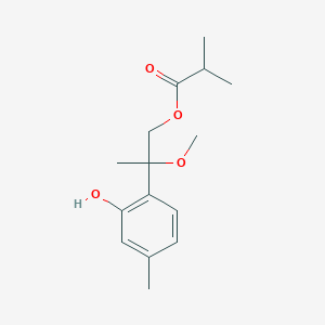 molecular formula C15H22O4 B1245181 8-methoxy-9-O-isobutyrylthymol 
