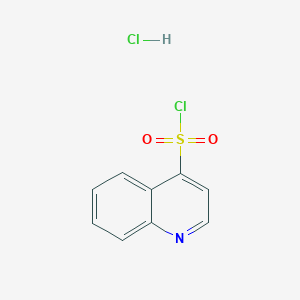 molecular formula C9H7Cl2NO2S B12451828 Quinoline-4-sulfonyl chloride hydrochloride 