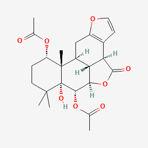 molecular formula C24H30O8 B1245185 caesalpinin D 