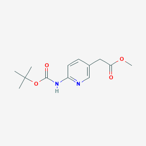 molecular formula C13H18N2O4 B12451853 Methyl 2-[6-[(2-methylpropan-2-yl)oxycarbonylamino]pyridin-3-yl]acetate CAS No. 1260742-24-2