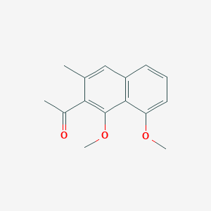 molecular formula C15H16O3 B1245189 2-Acetyl-3-methyl-1,8-dimethoxynaphthalene 