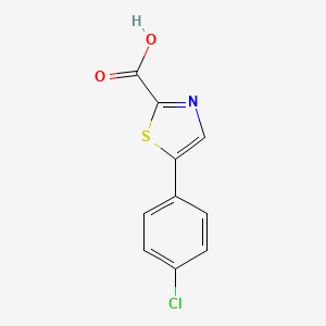 molecular formula C10H6ClNO2S B12451896 5-(4-Chlorophenyl)-1,3-thiazole-2-carboxylic acid 