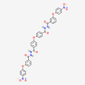 molecular formula C40H28N6O11 B12451963 N',N''-[oxybis(benzene-4,1-diylcarbonyl)]bis[3-(4-nitrophenoxy)benzohydrazide] 