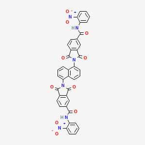 molecular formula C40H22N6O10 B12451980 N-(2-Nitrophenyl)-2-(5-{5-[(2-nitrophenyl)carbamoyl]-1,3-dioxoisoindol-2-YL}naphthalen-1-YL)-1,3-dioxoisoindole-5-carboxamide 