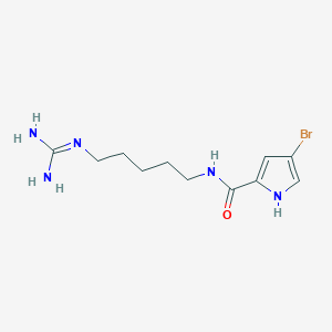 molecular formula C11H18BrN5O B1245199 Laughine 