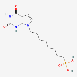 8-(2,4-dioxo-1H-pyrrolo[2,3-d]pyrimidin-7-yl)octylphosphonic acid
