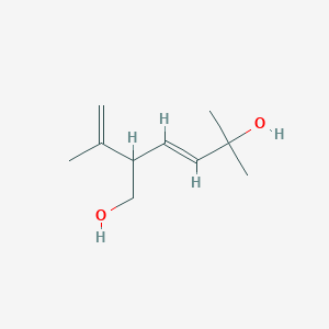 molecular formula C10H18O2 B1245278 (E)-2-Isopropenyl-5-methyl-3-hexene-1,5-diol 