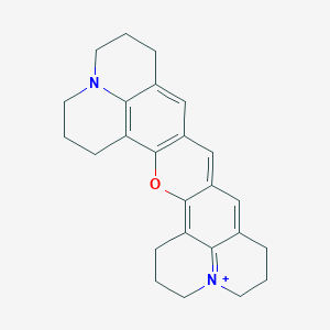 molecular formula C25H27N2O+ B1245281 3-oxa-23-aza-9-azoniaheptacyclo[17.7.1.15,9.02,17.04,15.023,27.013,28]octacosa-1(27),2(17),4,9(28),13,15,18-heptaene 