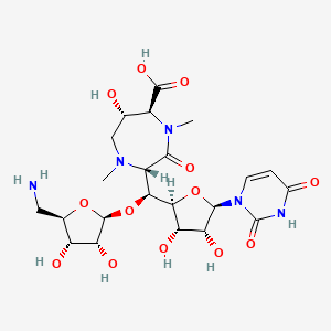 molecular formula C22H33N5O13 B1245282 Caprazol 