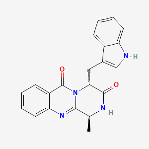 molecular formula C21H18N4O2 B1245288 Fumiquinazoline F 