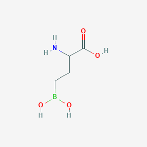 molecular formula C4H10BNO4 B1245289 2-氨基-4-硼基丁酸 CAS No. 181312-09-4