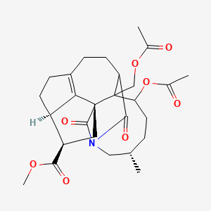 molecular formula C27H35NO8 B1245293 Daphnezomine F 
