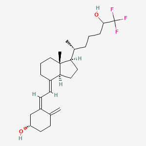 molecular formula C26H39F3O2 B1245298 (5Z,7E)-(3S)-26,26,26-trifluoro-27-nor-9,10-seco-5,7,10(19)-cholestatriene-3,25-diol 