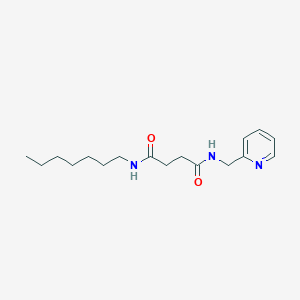 molecular formula C17H27N3O2 B12452983 N-heptyl-N'-(pyridin-2-ylmethyl)butanediamide 