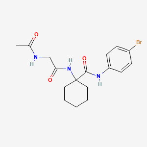 molecular formula C17H22BrN3O3 B12453029 1-[(N-acetylglycyl)amino]-N-(4-bromophenyl)cyclohexanecarboxamide CAS No. 364339-60-6