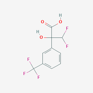 molecular formula C10H7F5O3 B12453054 3,3-Difluoro-2-hydroxy-2-[3-(trifluoromethyl)phenyl]propanoic acid 