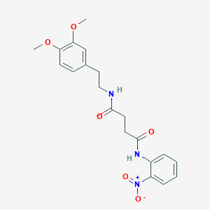 molecular formula C20H23N3O6 B12453073 N-[2-(3,4-dimethoxyphenyl)ethyl]-N'-(2-nitrophenyl)butanediamide 