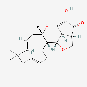 molecular formula C22H30O4 B1245308 xenovulene A 