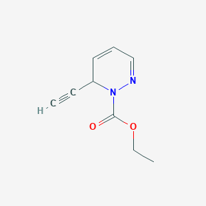 molecular formula C9H10N2O2 B124532 Ethyl 6-ethynylpyridazine-1(6H)-carboxylate CAS No. 157465-71-9