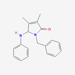 molecular formula C19H20N2O B12453276 1-benzyl-3,4-dimethyl-5-(phenylamino)-1,5-dihydro-2H-pyrrol-2-one 