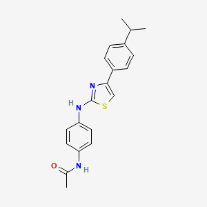 molecular formula C20H21N3OS B12453281 N-[4-({4-[4-(propan-2-yl)phenyl]-1,3-thiazol-2-yl}amino)phenyl]acetamide 