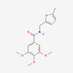 molecular formula C16H19NO5 B12453307 3,4,5-trimethoxy-N-[(5-methylfuran-2-yl)methyl]benzamide 