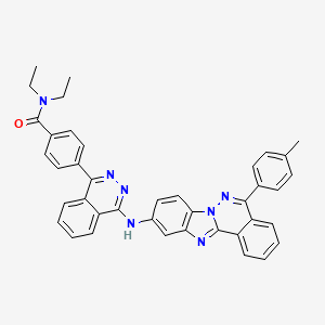 molecular formula C40H33N7O B12453351 N,N-diethyl-4-(4-{[5-(4-methylphenyl)benzimidazo[2,1-a]phthalazin-10-yl]amino}phthalazin-1-yl)benzamide 