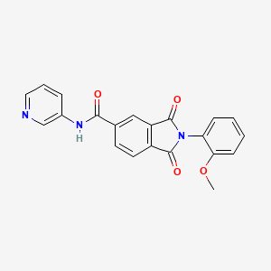 molecular formula C21H15N3O4 B12453382 2-(2-methoxyphenyl)-1,3-dioxo-N-(pyridin-3-yl)-2,3-dihydro-1H-isoindole-5-carboxamide 