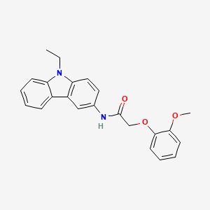 molecular formula C23H22N2O3 B12453408 N-(9-ethylcarbazol-3-yl)-2-(2-methoxyphenoxy)acetamide 