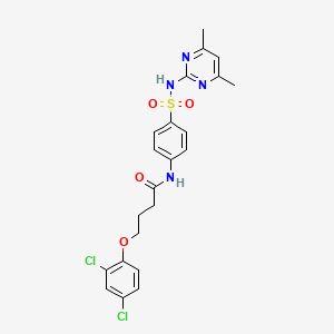 molecular formula C22H22Cl2N4O4S B12453417 4-(2,4-dichlorophenoxy)-N-{4-[(4,6-dimethylpyrimidin-2-yl)sulfamoyl]phenyl}butanamide 