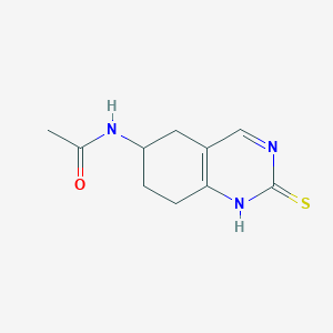 molecular formula C10H13N3OS B12453457 6-Acetylamino-5,6,7,8-tetrahydro-2-mercaptoquinazoline 