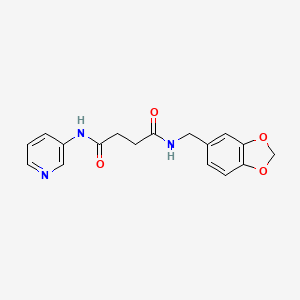 molecular formula C17H17N3O4 B12453481 N-(1,3-benzodioxol-5-ylmethyl)-N'-(pyridin-3-yl)butanediamide 