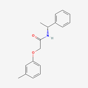 molecular formula C17H19NO2 B12453502 2-(3-methylphenoxy)-N-[(1R)-1-phenylethyl]acetamide 