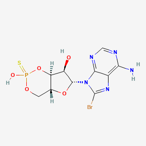 molecular formula C10H11BrN5O5PS B1245352 (2r,4ar,6r,7r,7as)-6-(6-Amino-8-Bromo-9h-Purin-9-Yl)tetrahydro-4h-Furo[3,2-D][1,3,2]dioxaphosphinine-2,7-Diol 2-Sulfide 