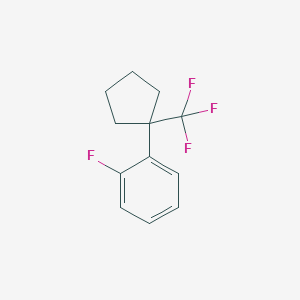 molecular formula C12H12F4 B12453525 1-Fluoro-2-(1-trifluoromethylcyclopentyl)benzene 